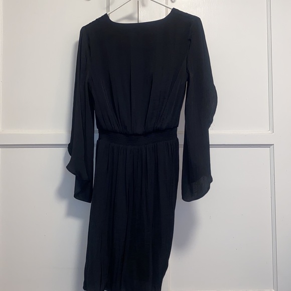 Jennifer Lopez Small Midi Black Dress V Neck - Picture 3 of 8